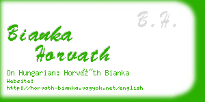 bianka horvath business card